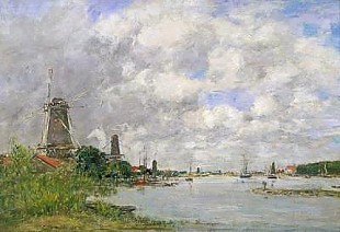 Eugéne Boudin - Die Maas nahe Dordrecht