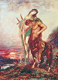 Gustave Moreau - Toter Poet geboren vom Centauren