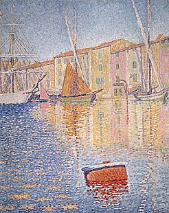 Paul Signac - Die rote Boje, St. Tropez, 1895