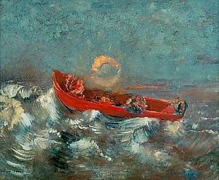 Odilon Redon - Das rote Boot