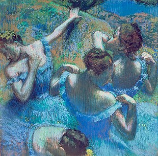 Edgar Degas - Tänzerinnen in blauen Kostümen