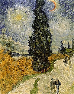 Vincent van Gogh - Straße mit Cypressen