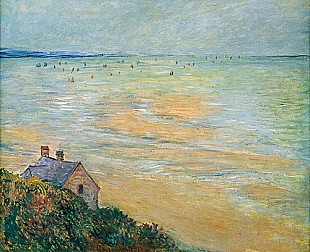 Claude Monet - Die Hütte in Trouville bei Ebbe
