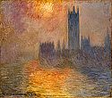 Das Parlament in London bei Sonnenuntergang