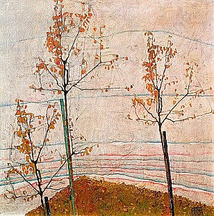 Egon Schiele - Herbst Bäume