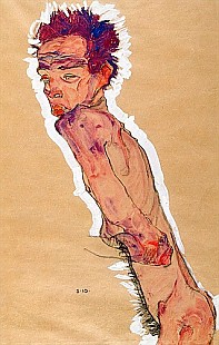 Egon Schiele - Selbstporträt, Akt