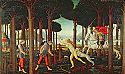 Die Geschichte von Nastagio degli Onesti: Nastagio's Vision der Verfolgung duch