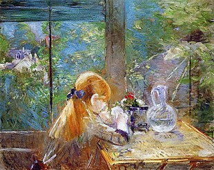 Berthe Morisot - Rothaariges Mädchen auf der Veranda