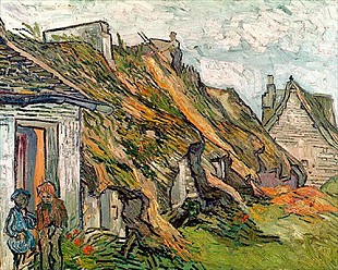 Vincent van Gogh - Reetdachhaus in Chaponval, Auvers-sur-Oise