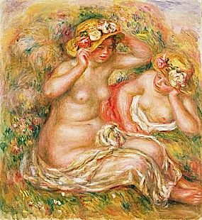 Pierre-Auguste Renoir - Zwei nackte Mädchen mit Hut