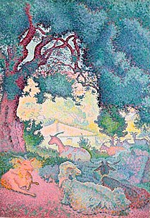 Henri-Edmond Cross - Landschaft mit Ziegen