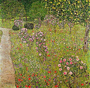 Gustav Klimt - Obstgarten mit Rosen
