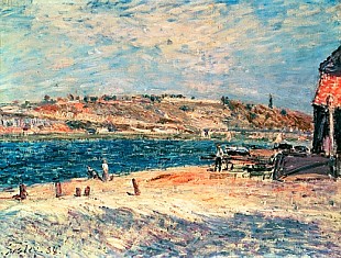 Alfred Sisley - Flußufer bei Saint-Mammes