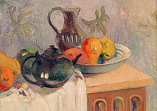 Paul Gauguin - Stilleben mit Teekanne und Früchteschale