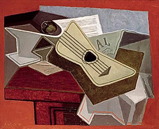 Juan Gris - Gitarre mit Zeitung