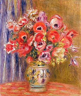 Pierre-Auguste Renoir - Vase mit Tulpen und Anemonen