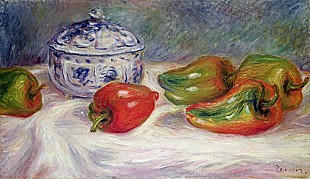 Pierre-Auguste Renoir - Stilleben mit Zuckertopf und rotem Pfeffer