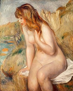 Pierre-Auguste Renoir - Badende auf einem Felsen