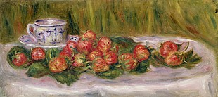 Pierre-Auguste Renoir - Stilleben mit Erdbeeren und Teetasse