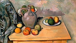 Paul Cézanne - Stillleben mit blauer Drapierung