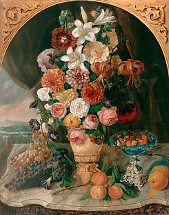 Carl August Reinhardt - Großes Blumestilleben