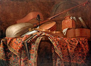 Evaristo Baschenis - Stilleben mit Musikinstrumenten