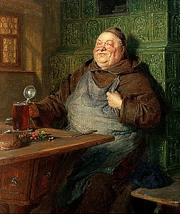 Eduard Grützner - Nach der Mahlzeit