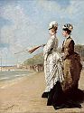 Frauen am Strand von Trouville