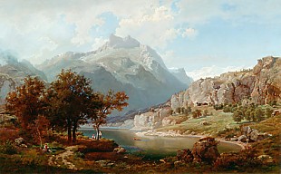 Wilhelm Porttmann - Sommertag am Gebirgssee