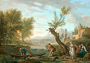 Claude-Joseph Vernet - Fischfang am Fluss