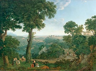Johann Jacob (Müller von Riga Müller - Südliche Landschaft mit Rastenden am Wegesrand