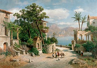 Carl Gustav Rodde - Abend am Lago Maggiore