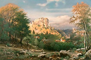 Johann Jakob Reinhardt - Blick auf Streitberg in Franken