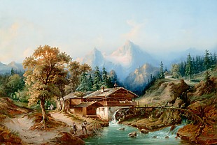Heinrich Jaeckel - Sommertag im Alpental