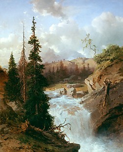 Albert Zimmermann - Wasserfall im Hochgebirge