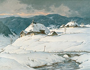 Karl Hauptmann - Winterlandschaft bei Bernau
