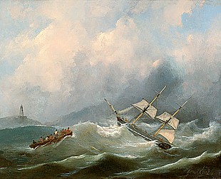 Govert van Emmerik - Segelschiff auf stürmischer See