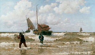 Heinrich Heimes - Die Ankunft der Fischerboote