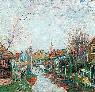 Andreas Dirks - Herbstmorgen in einem friesischen Hafen