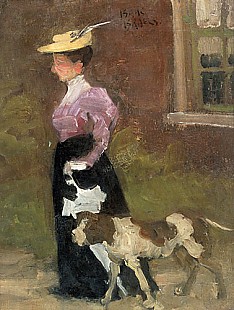Isaak Israels - Dame mit Hund