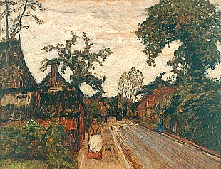 Otto Modersohn - Dorfstraße in Fischerhude. Orginaltitel