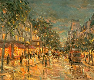 Constantin Alexejewitsch Korovin - Belebte Strasse in Paris