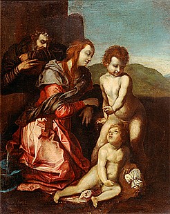 Andrea del Sarto - Nachfolger - Die Heilige Familie mit Johannes-Knaben 