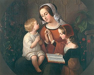 Gustav Stobwasser - Betende Mutter mit ihren Kindern