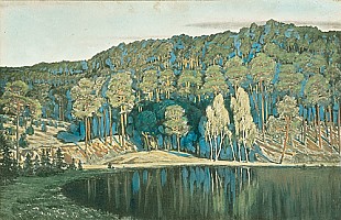 Walter Leistikow - Märkische Waldlandschaft mit See