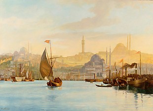 Carl Neumann - Panoramablick auf Konstantinopel