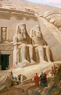 Carl Werner - Am Felsentempel von Abu Simbel