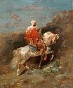 Araber mit Pferd