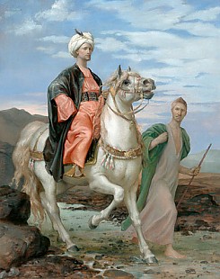 Alfred Dedreux - Reitender orientalischer Fürst