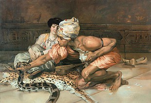Eugène Pavy - Schlangenbeschwörer und Haremsdame